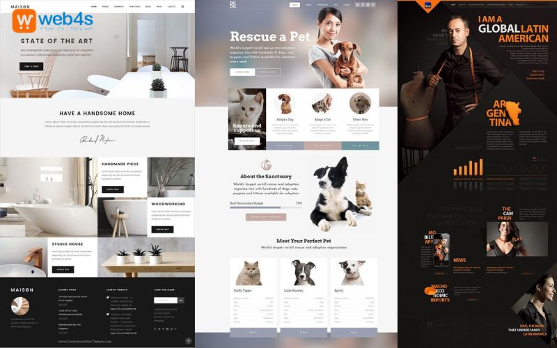 Các mẫu thiết kế website của Web4s 