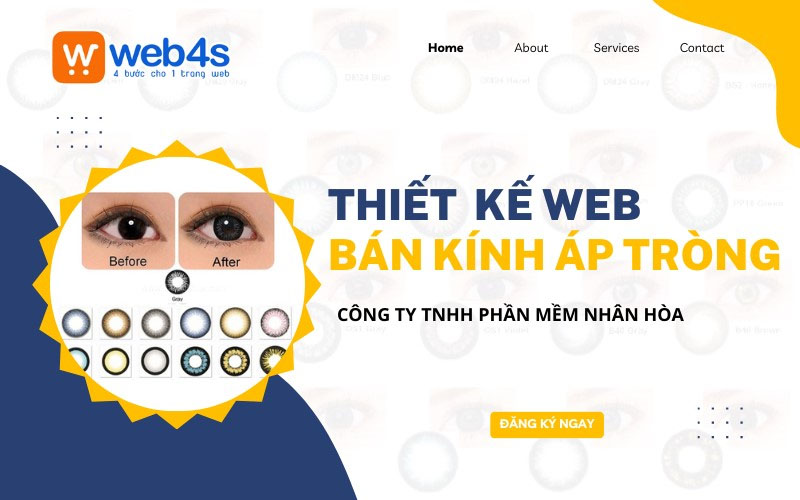 Các yếu tố cần lưu ý khi thiết kế website bán kính áp tròng hiện đại