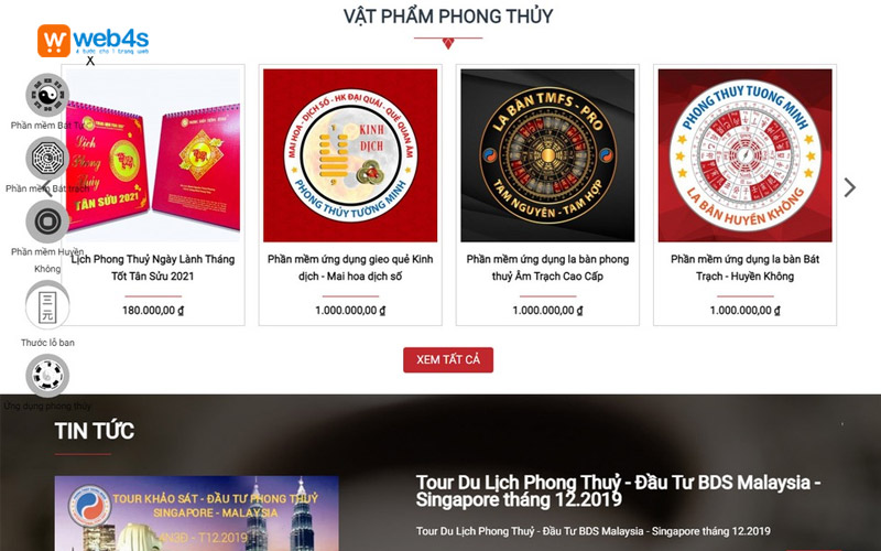 Thiết kế website bán đồ phong thủy