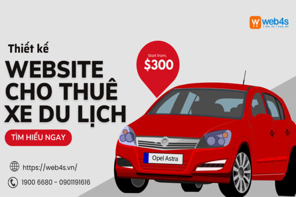 Dịch vụ thiết kế website cho thuê xe du lịch tại Web4s