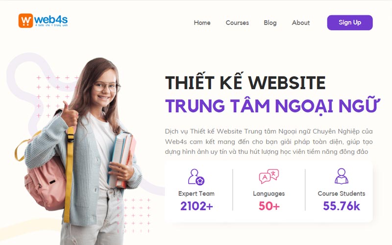 Thiết kế Website Trung tâm Ngoại ngữ Uy Tín, Chuyên Nghiệp