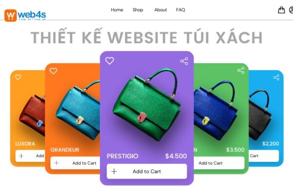 Dịch vụ thiết kế website bán túi xách