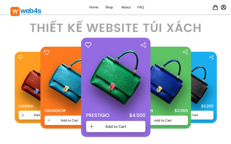 Dịch vụ thiết kế website bán túi xách