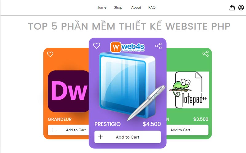 Top 5 phần mềm thiết kế website PHP hàng đầu