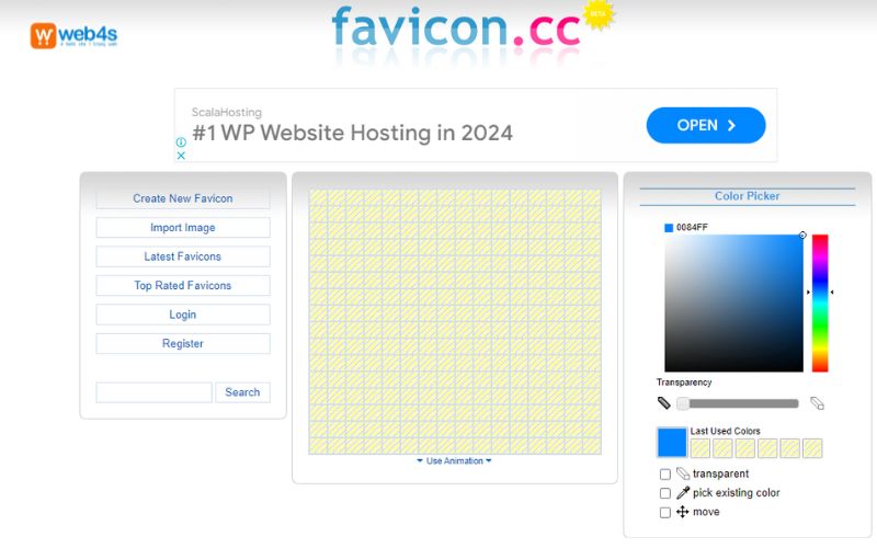 icon.cc cho phép bạn thiết kế favicon trực tuyến