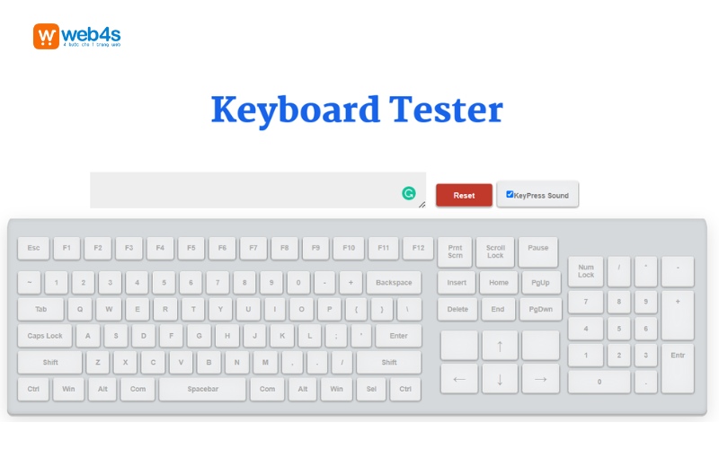 Keyboard Tester - Website test bàn phím toàn diện