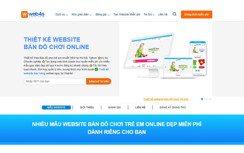 Thiết kế website đồ chơi trẻ em