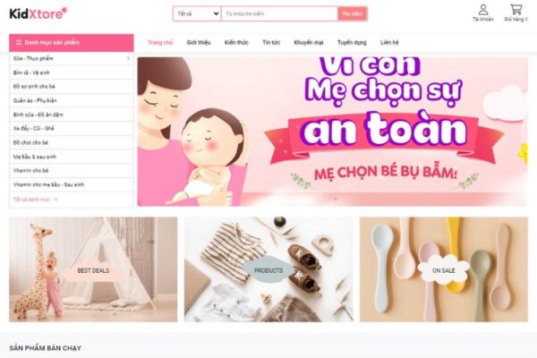 Thiết kế website đồ chơi trẻ em