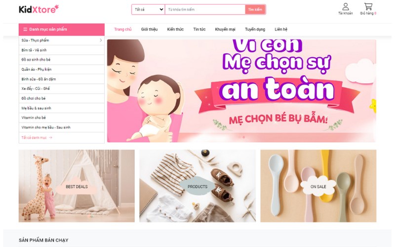 Thiết kế website đồ chơi trẻ em